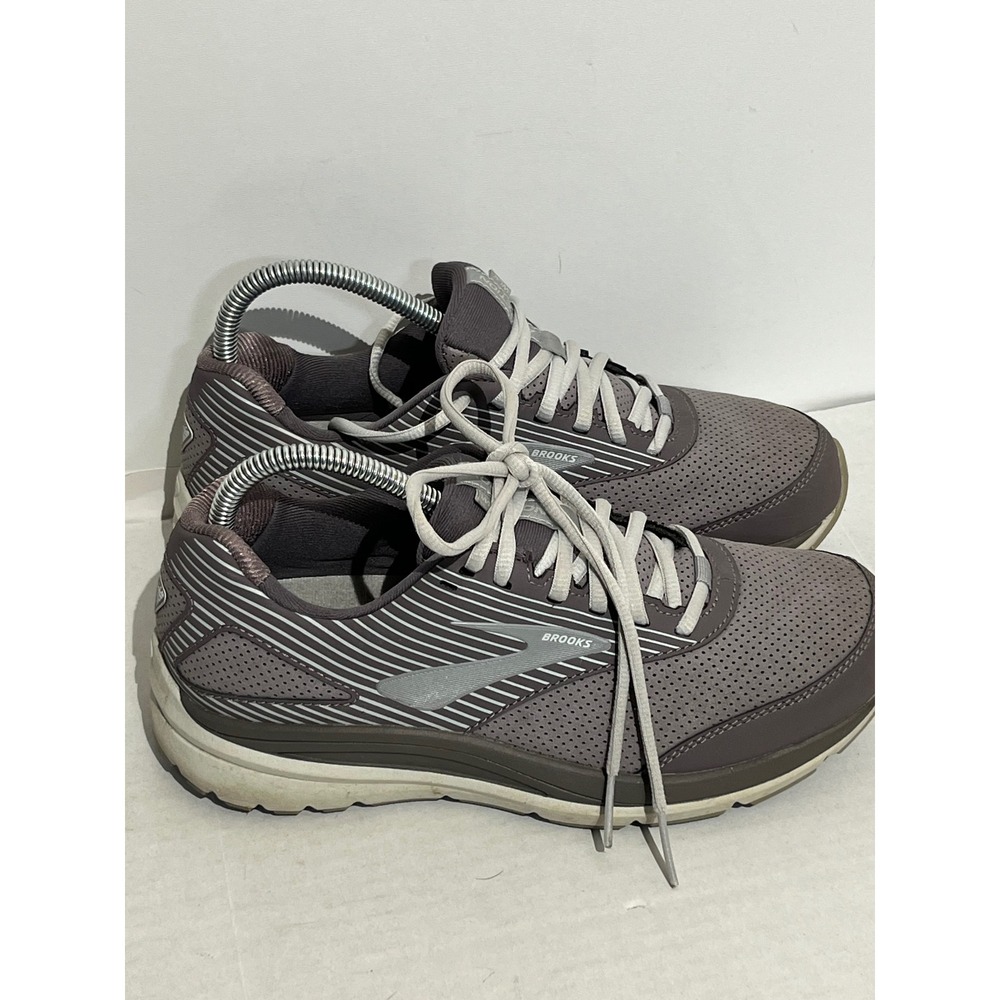 Brooks Addiction Walker V-Stride Women Purple Grey‎ Slip Resistant Walking Shoes